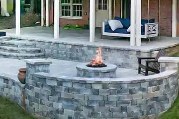 Outdoor makeover: Fire-Pit-Installation-Belgard-Round