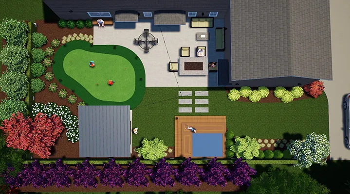 Outdoor Makeover:  3D-Virtual-Design-Ideas