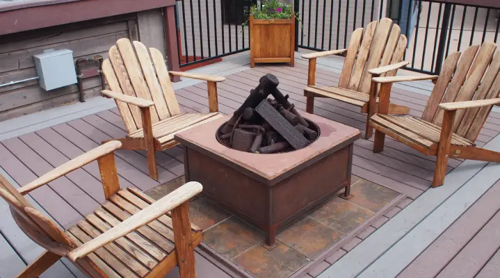 Backyard-Fire-Pit-on-Wooden-Deck