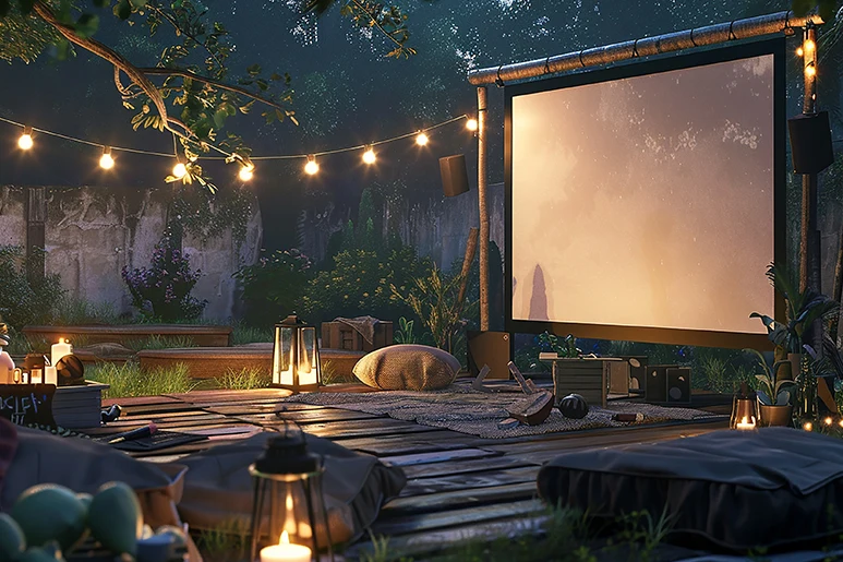 Backyard movie theater