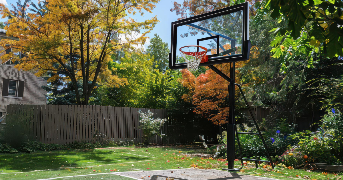 basketball courts in backyard